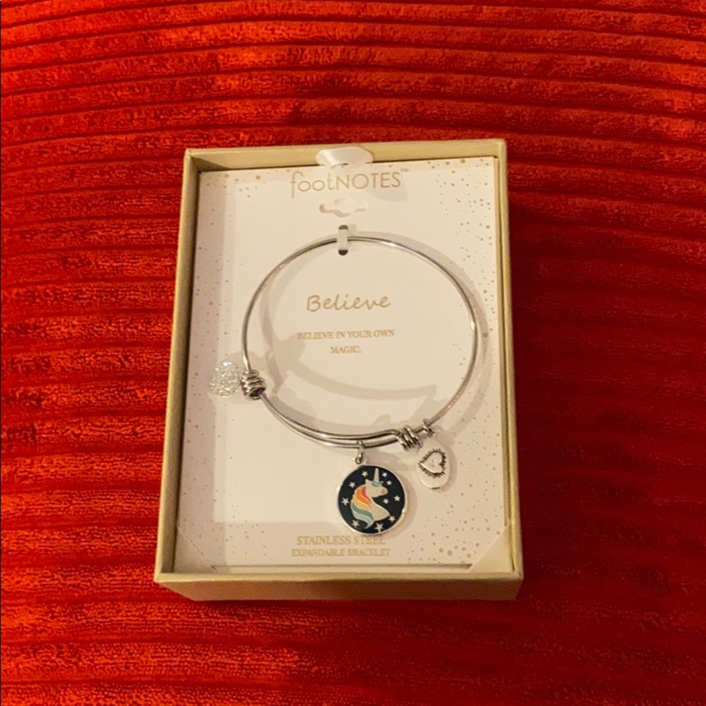 Stainless steel charm bracelet